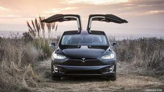 Tesla Model X Doors Up Front HD Wallpaper