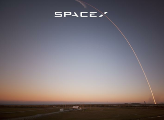 Spacex Logo On Top Of Long Exposure From Last Night Cross R