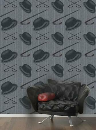 Bowler And Cane Wallpaper Designer Hat