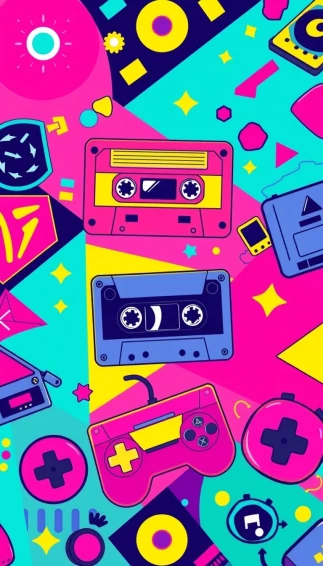 90s Retro Phone Wallpaper