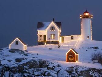 Christmas Lighthouse Wallpaper Myspace