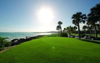 Amazing Golf Course Nature Wallpaper Background With