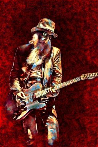 Zz Top Poster Metal Art Billy Gibbons I M Bad Nationwide