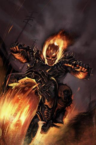 For iPhone Cartoons Wallpaper Ghost Rider