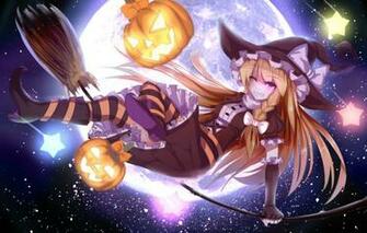 Wallpaper The Sky Girl Stars Holiday Moon Hat Anime Art