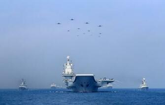 Wallpaper Wave Fighters Navy The Carrier Chinese