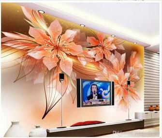 High Quality Customize Size Modern Gold Rich Pattern Background