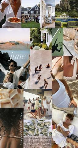 June Mood Board Desktop iPhone Wallpaper