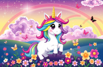 Cartoon Unicorn Wallpaper