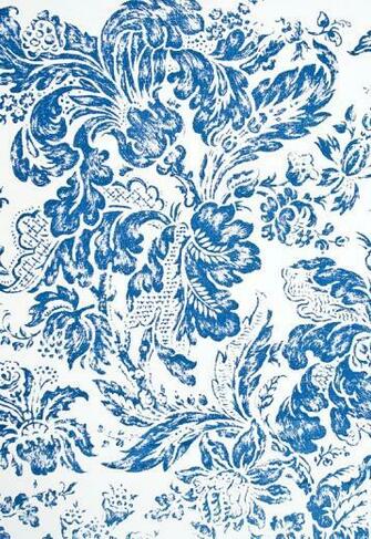 Navy Blue And White Wallpaper Preston Damask Hand