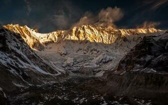 Nepal Annapurna Himalayas Wallpaper