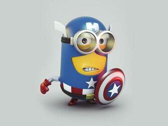 Captain America Despicable Me Minion Htc First Wallpaper