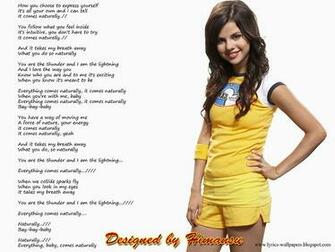 Lyrics Wallpaper Selena Gomez Naturally