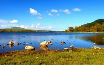 Wallpaper Beautiful Lakeside Scenery Definition