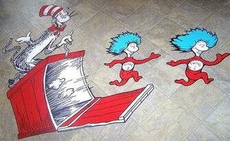 Dr Seuss Suess Theme Wallpaper Wall Paper Art Sticker Mural Decal