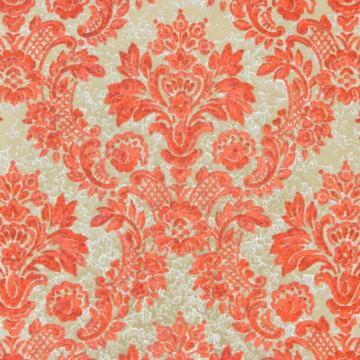 1970s Vintage Wallpaper Retro Orange Flock On Gold Rosie S