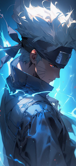 Naruto Kakashi Hatake Blue Wallpaper iPhone