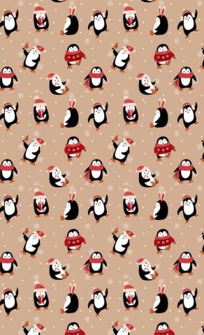 Penguin On Neutral Background Cute Winter Wallpaper Aesthetic