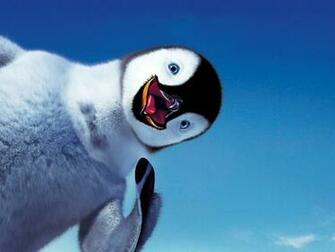 Adorable Cartoon Penguin HD Wallpaper
