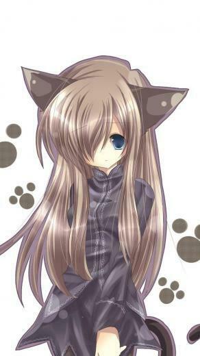 Wallpaper Cat Girl Nekomimi Art Anime