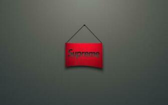 Supreme Logo Company Red Brand Minimalism Wallpaper