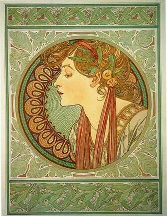 Seasonal Wallpaper Laurel Alphonse Mucha HD