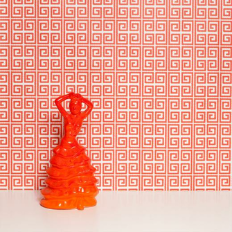 Ikat Greek Key Wallpaper