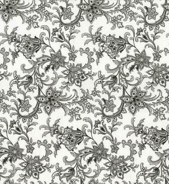White Floral Wallpaper Athena Black And