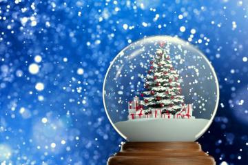 4k Snow Globe Wallpaper Background Image
