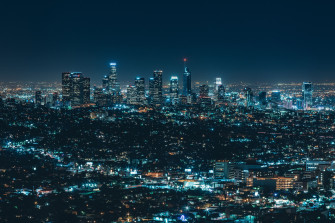 City Lights Cityscape Night Los Angeles HD Wallpaper