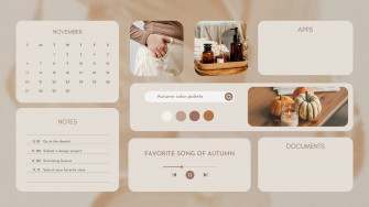 Customizable Autumn Desktop Wallpaper Templates