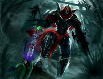 Zed With Botrk Lol Digi Art Throwdown Entry Ip By Ltldigitalart On