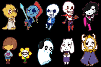 Undertale Characters By Papercactus