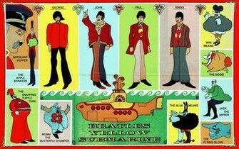 Yellow Submarine Comic Poster Wallpaper