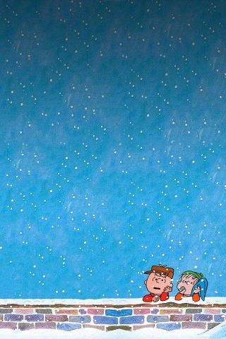 Ios7 Peanuts With Snow Parallax HD iPhone iPad Wallpaper