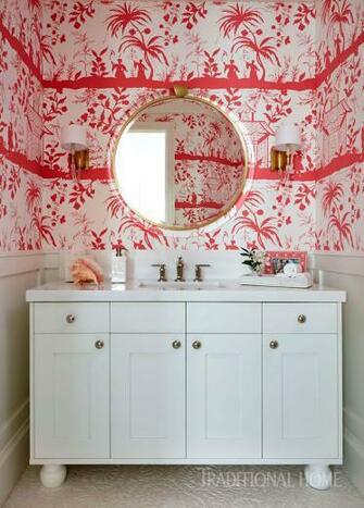 Pineapple Palms Etc Traditional Home Take A White Bathroom From