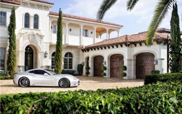 Mansion Desktop Wallpaper Ferrari And