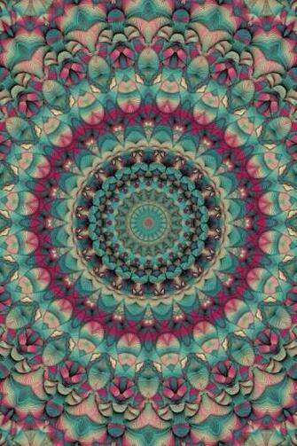 Beautiful Blue Bohemian Boho Gypsy Mandala Pattern Wallpaper