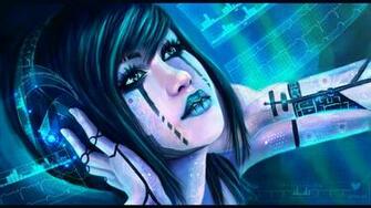 Technics Cyborg Music Girl Headphones Fantasy Wallpaper Art