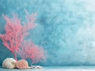 Medium Shot Of Staghorn Coral Themed Background In The Style Product Wallpaper