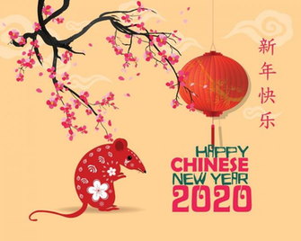 Happy Chinese New Year Zodiac Sign Of The Rat This