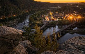 Wallpaper The City Sunset Harpers Ferry Image For Desktop