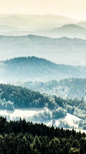 Wallpaper Foggy Mountains 4k Nature