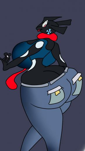 Hourglass Greninja Goth Colored By Darksonic19