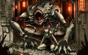 Artist Mechanical Creature Anime Girls Beasts Robot Sci Fi Wallpaper