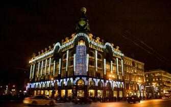 Singer House St Petersburg Russia Wallpaper