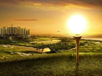 3d Abstract Golf Court Wallpaper HD