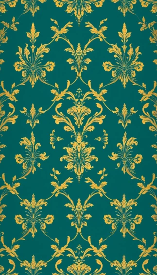 Teal And Gold Wallpaper