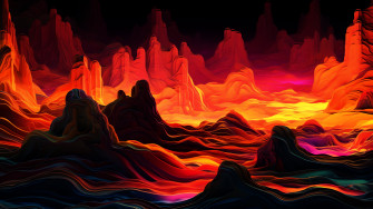 Pc Wallpaper 4k Abstract Design Cave And Volcanic Lava