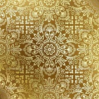 Seamless Golden Damask Wallpaper Stock Vector Richard Szarvas Black